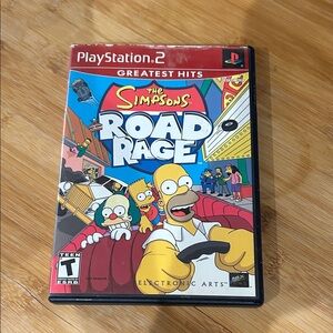 Sony PlayStation 2 The Simpsons Road Rage - Red, Blue, Yellow